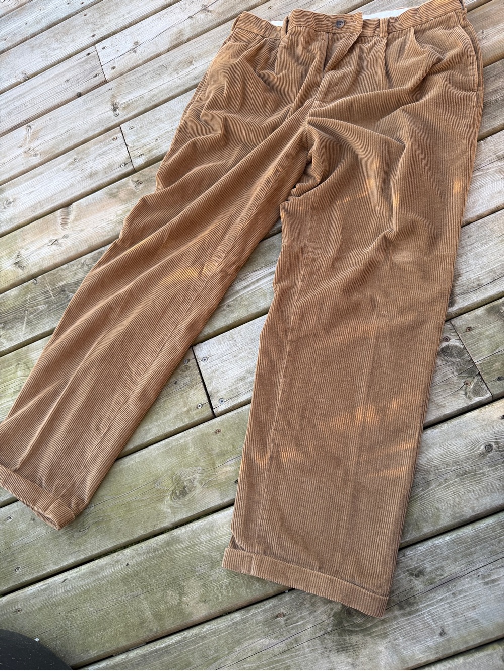 Vintage Brooks Brothers 346 Corduroy Pants Brown W38 L34 - Picture 3 of 11